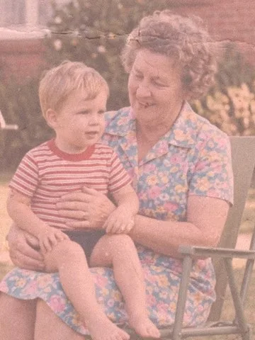 Before: a faded colour print with a pink cast
