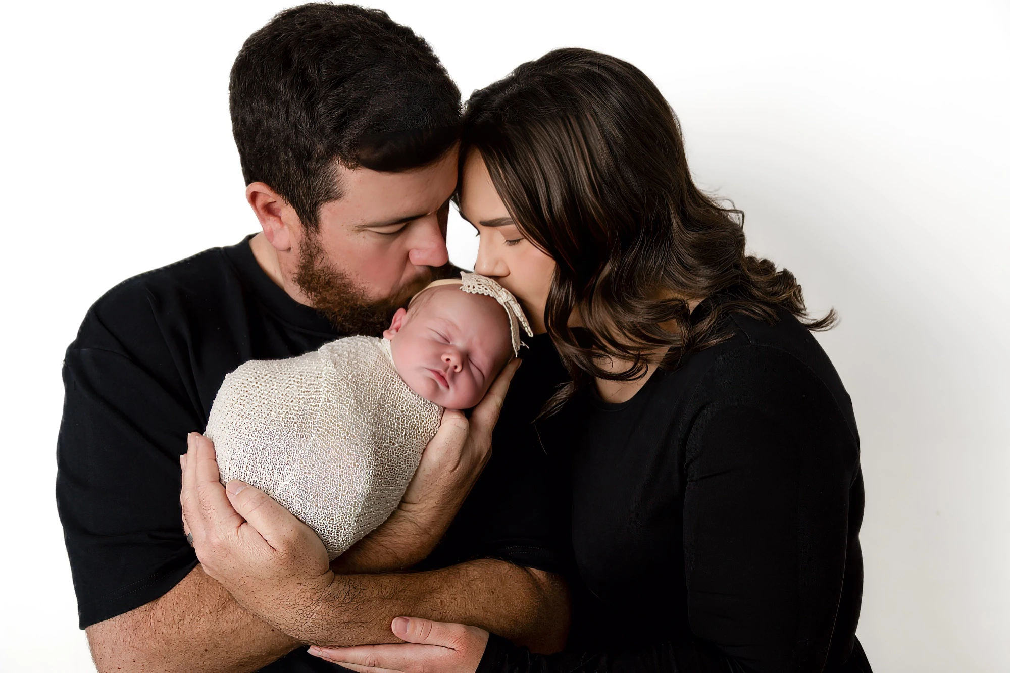 Newborn portrait with parents