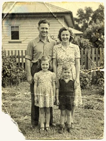 After: the same print professionally scanned, flat and straight