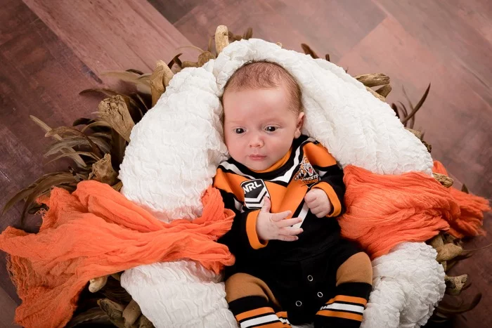 Baby in NRL Tigers Constume